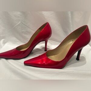 Stuart Weitzman Red Patent Leather Heels